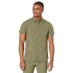 The North Face Men's Baytrail Jacquard SS Shirt - Medium - Burnt Olive Green Hal